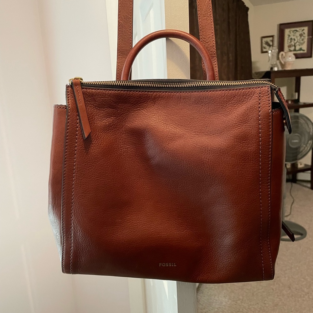 New Fossil Parker backpack convertible.  Brown